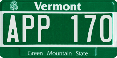 VT license plate APP170