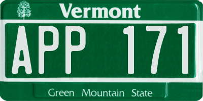 VT license plate APP171