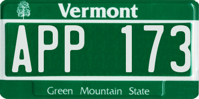VT license plate APP173