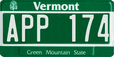 VT license plate APP174