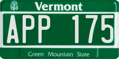 VT license plate APP175