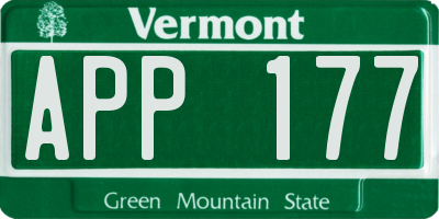 VT license plate APP177