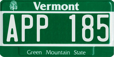 VT license plate APP185