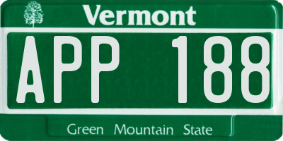 VT license plate APP188