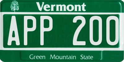 VT license plate APP200