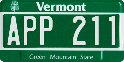 VT license plate APP211