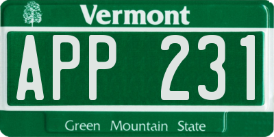 VT license plate APP231