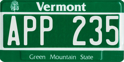 VT license plate APP235