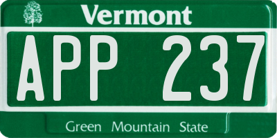 VT license plate APP237