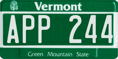 VT license plate APP244
