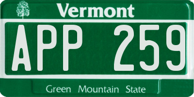 VT license plate APP259
