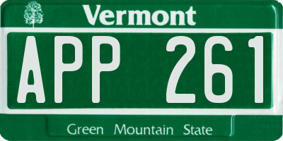 VT license plate APP261