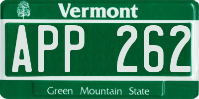 VT license plate APP262