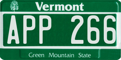 VT license plate APP266