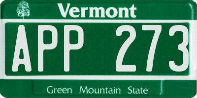 VT license plate APP273