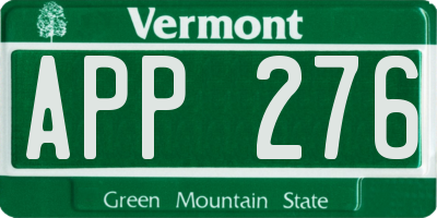 VT license plate APP276