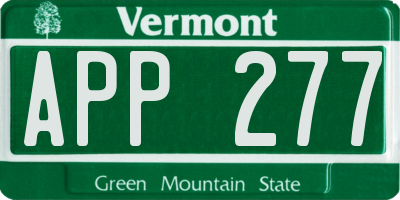 VT license plate APP277