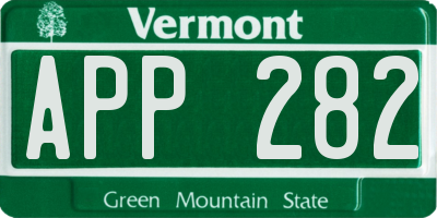 VT license plate APP282