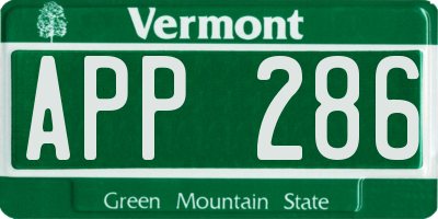 VT license plate APP286
