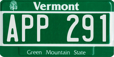 VT license plate APP291