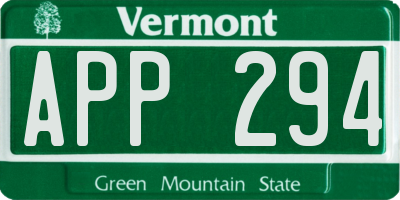 VT license plate APP294