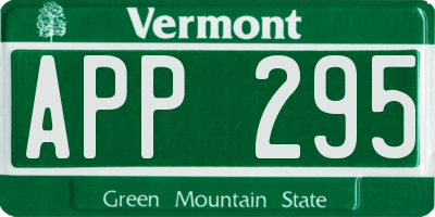 VT license plate APP295