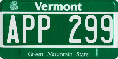 VT license plate APP299
