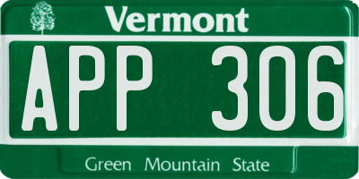 VT license plate APP306