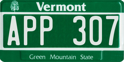 VT license plate APP307
