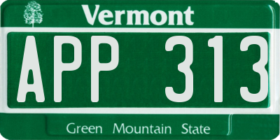 VT license plate APP313