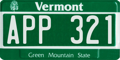 VT license plate APP321