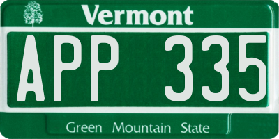 VT license plate APP335