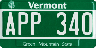 VT license plate APP340