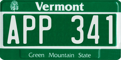 VT license plate APP341