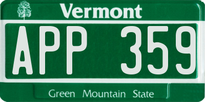 VT license plate APP359