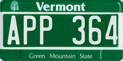 VT license plate APP364