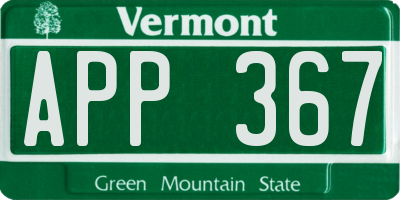 VT license plate APP367