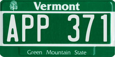 VT license plate APP371