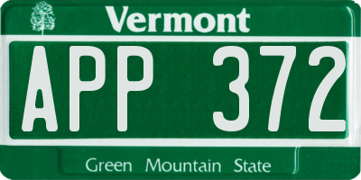 VT license plate APP372