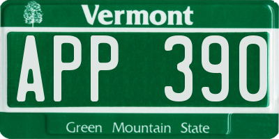 VT license plate APP390