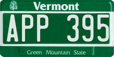 VT license plate APP395