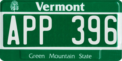 VT license plate APP396