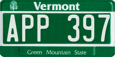 VT license plate APP397