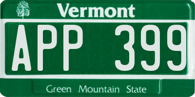 VT license plate APP399