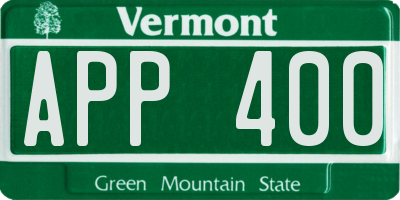 VT license plate APP400