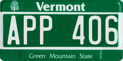 VT license plate APP406