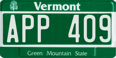 VT license plate APP409