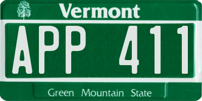 VT license plate APP411
