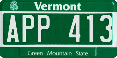 VT license plate APP413