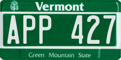 VT license plate APP427